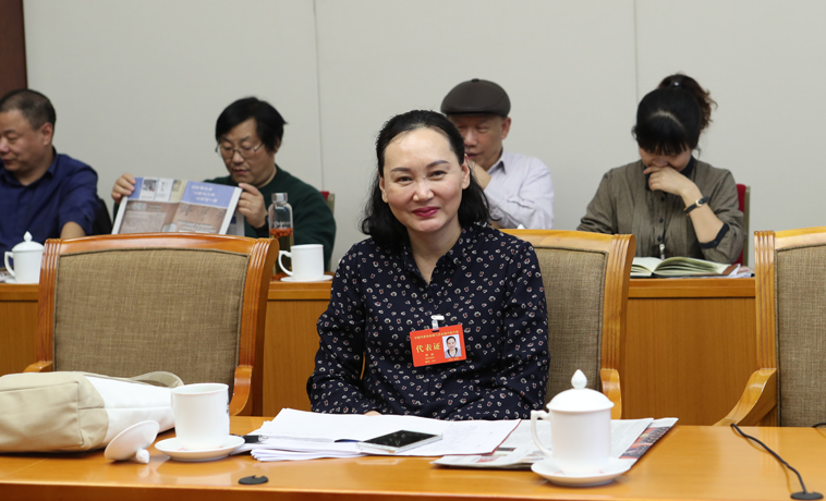 12月1日，邵麗主持河南、湖北團分組學習討論。