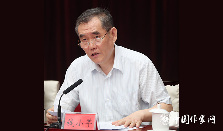 7月28日，錢小芊在第七屆魯迅文學(xué)獎各評獎委員會第一次全體會上講話