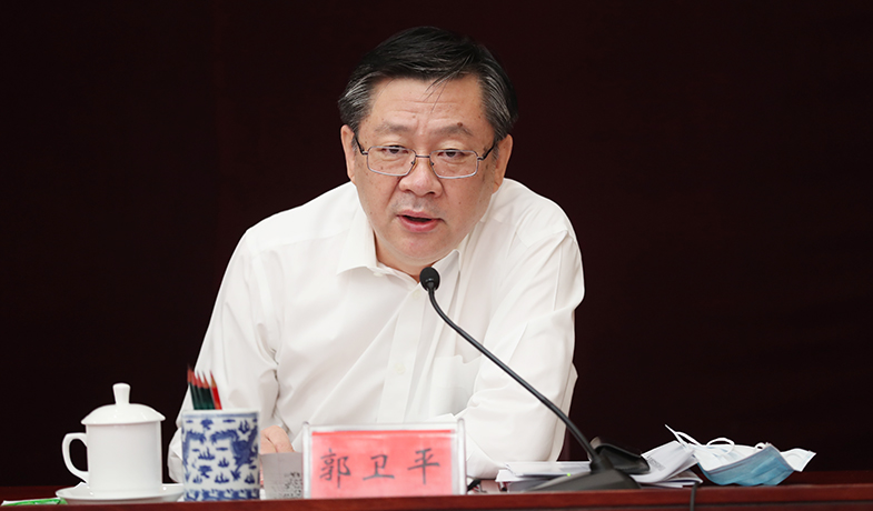 8月12日，郭衛(wèi)平在第十二屆駿馬獎評獎委員會第一次全體會上講話