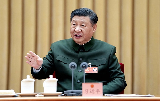 習(xí)近平在出席解放軍和武警部隊代表團全體會議時強調(diào) 統(tǒng)一思想認識 強化使命擔(dān)當(dāng) 狠抓工作落實努力開創(chuàng)一體化國家戰(zhàn)略體系和能力建設(shè)新局面