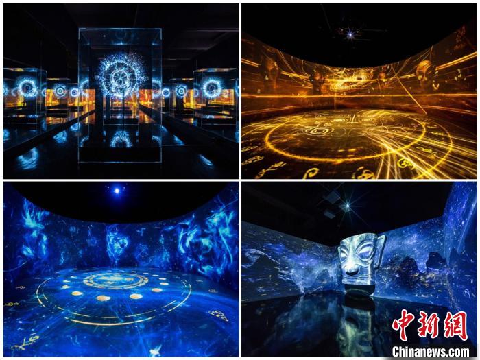 《你好！三星堆》光影展廳現(xiàn)場(chǎng)。 展覽組委會(huì)供圖