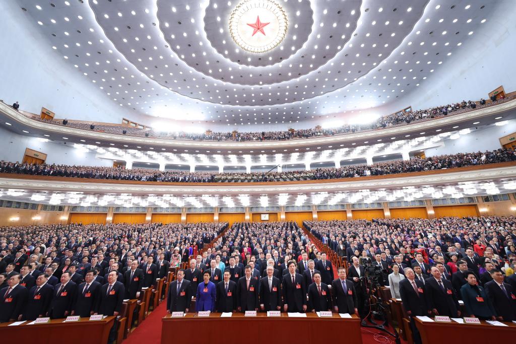 3月5日，第十四屆全國人民代表大會第二次會議在北京人民大會堂開幕。新華社記者 黃敬文 攝