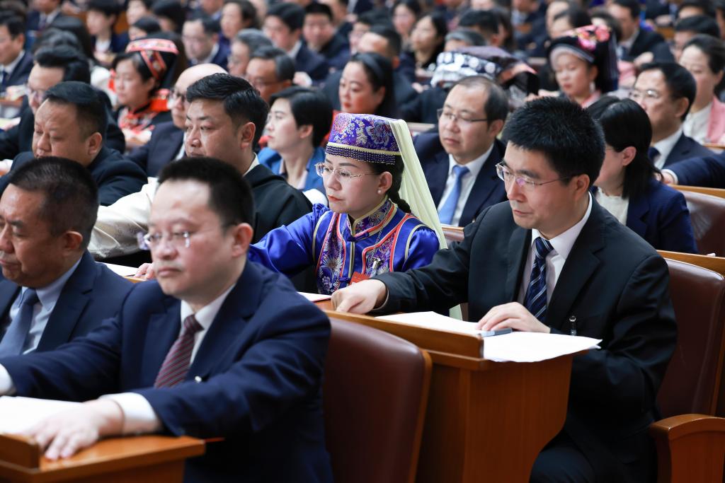 3月11日，第十四屆全國人民代表大會第二次會議在北京人民大會堂舉行閉幕會。新華社記者 王曄 攝