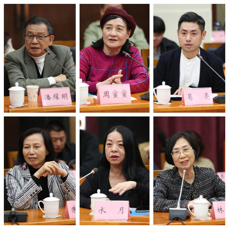 潘耀明、周密密、葛亮、朱志華、林慧嫻、湯梅笑發(fā)言