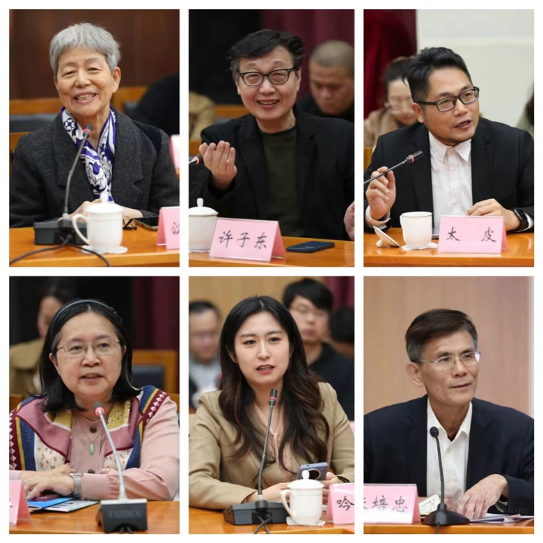 陳艷華、許子?xùn)|、黃春年、潘明珠、羅旭、張培忠發(fā)言