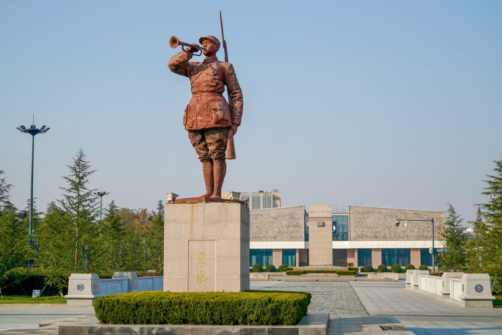 這是2023年12月3日拍攝的江蘇鹽城新四軍紀(jì)念館外景。新華社記者 李博 攝