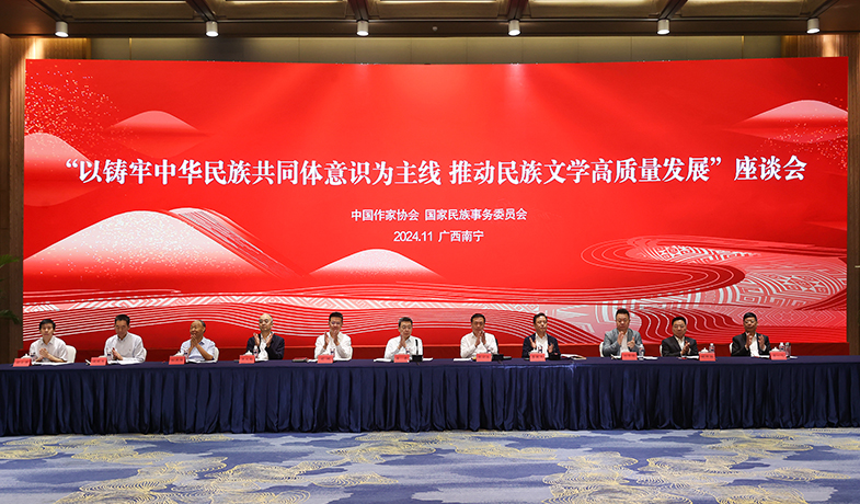 11月17日，“以鑄牢中華民族共同體意識為主線  推動民族文學高質量發(fā)展”座談會在廣西南寧舉行