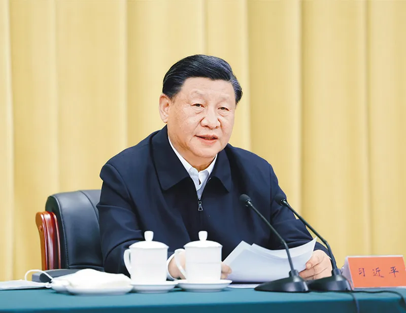 2023年6月2日，中共中央總書記、國家主席、中央軍委主席習(xí)近平在北京出席文化傳承發(fā)展座談會(huì)并發(fā)表重要講話。 新華社記者 鞠鵬/攝