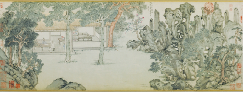 文徵明《真賞齋圖》，中國(guó)國(guó)家博物館藏