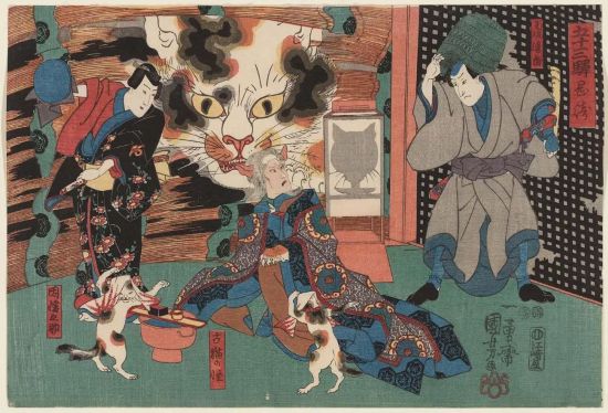 歌川國(guó)芳「五十三次 岡崎」等，1847 ACCESSION NUMBER:49.1248