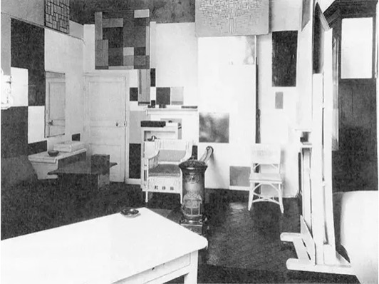 1926年，蒙德里安巴黎啟程街工作室